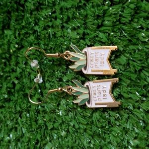 Crazy plant lady drop earrings